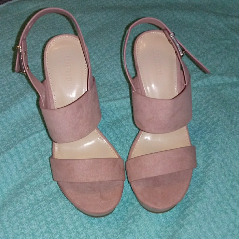 Buckle-Strap Wedge Sandals -sold